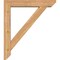 Ekena Millwork Traditional Slat Smooth Bracket w/ Offset Brace, Western Red Cedar, 5 1/2"W x 28"D x 32"H BKT0604X28X32TRA06SWR - alternate 3